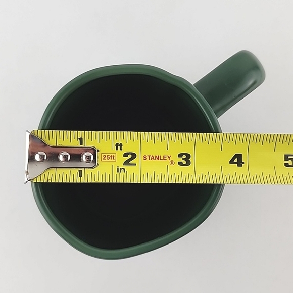 ⭐️2/ $50⭐️  Rae Dunn Green Coffee Mug UNDER THE MISTLETOE Gold Letters - Picture 10 of 11